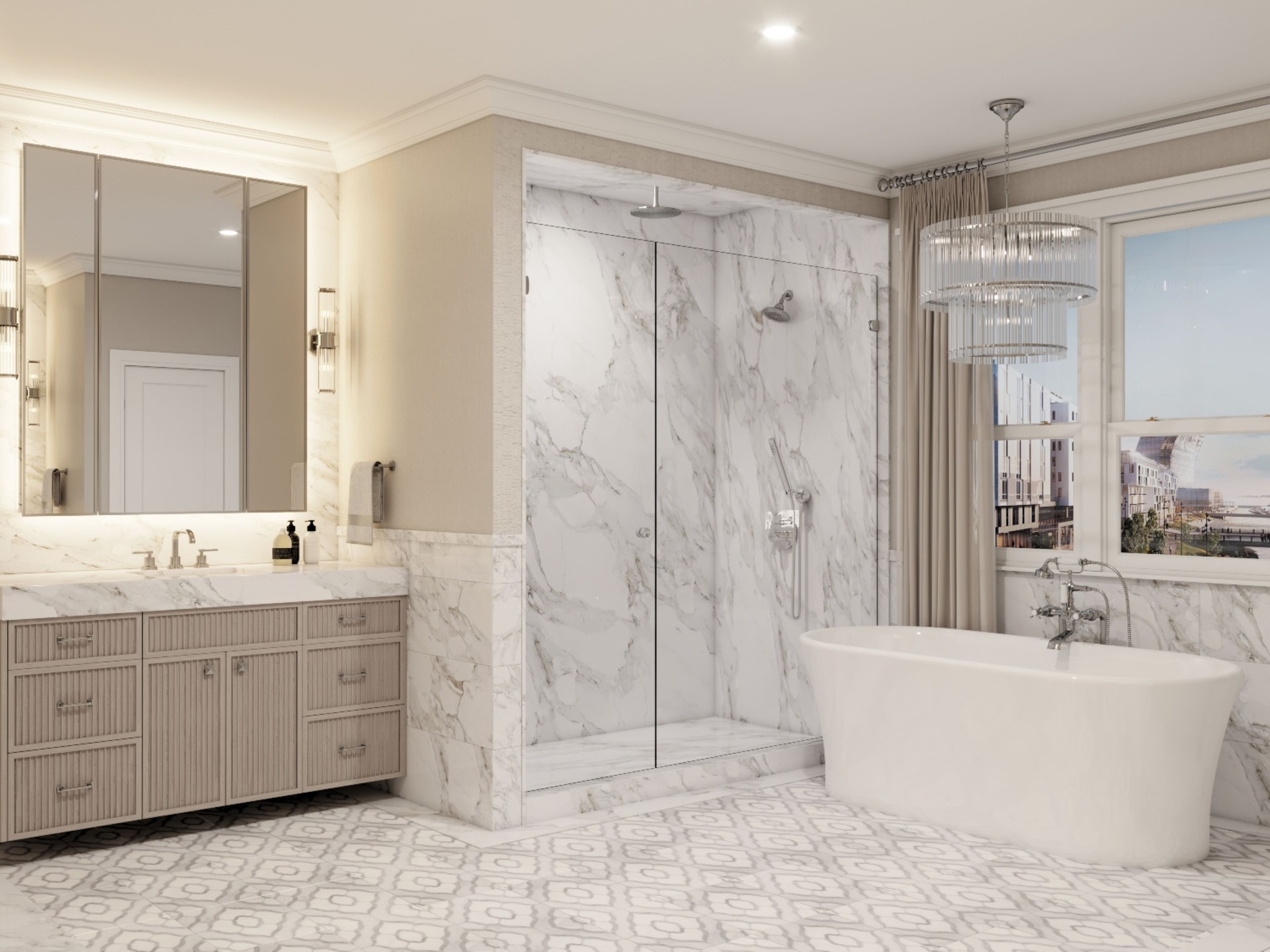 Elegant Cream / Beige  Bathroom